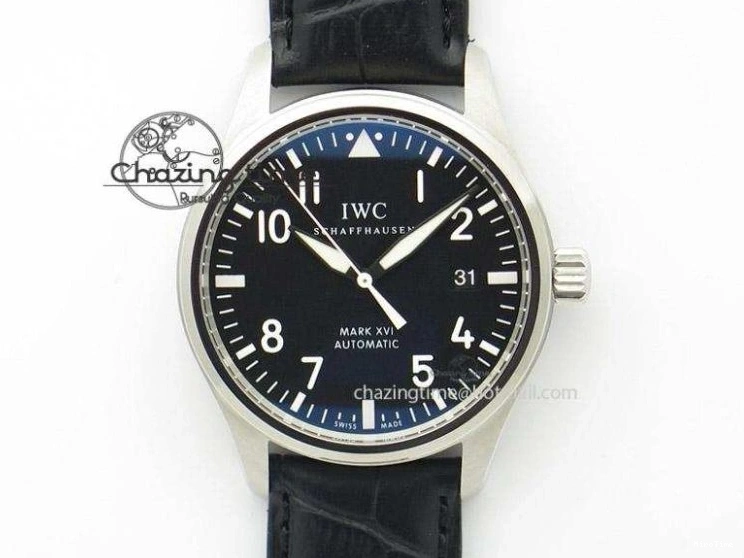 MIROTIME 0325 Fashionable Pilot IW326801 SS MK 1:1 Best Edition Black Dial on Green Nylon Strap MIYOTA 7122